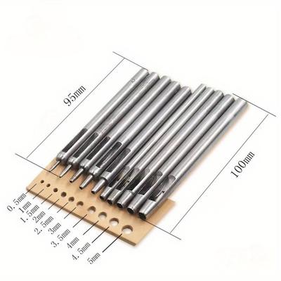 10pcs/ Sets Round Punch, Belt Punch Punch DIY Tool Belt Punch
