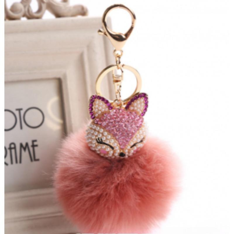 Výprodej Ručně vyráběná kožešinová bambulka na klíčenky Králičí kožešinová koule Klíčenky Držák na klíče Ozdoby na telefon Kabelka Šperky Doplňky