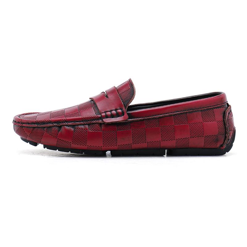 

Men’s Moccasins Driving Shoes Comfort Flats Casual Slip-ons Leather Shoes for Men Plus Size EU: 38 вина червоного кольору
