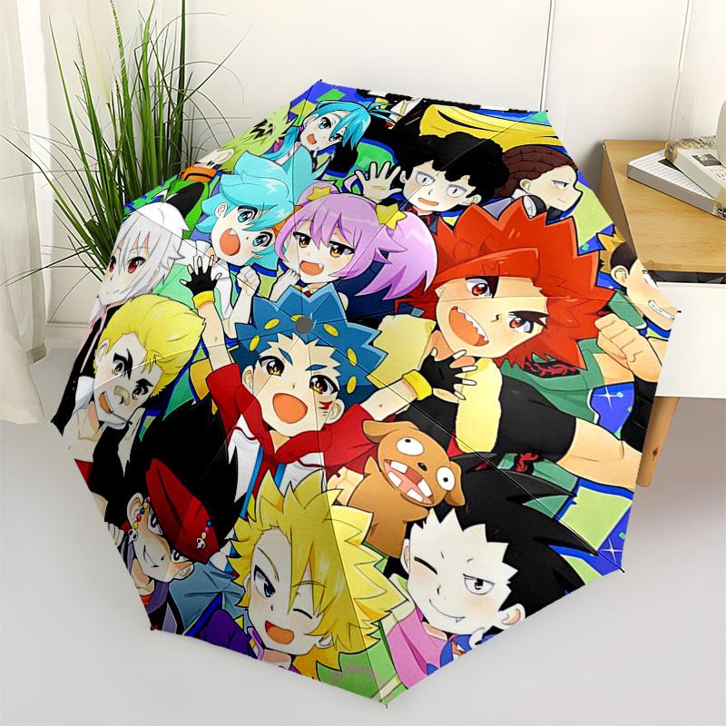 

1pc Digimon Adventure Tri. Outdoor Umbrella - Automatic Opening & Closing, Portable 3-Fold Design with Metal Frame - Perfect Gift for Fans, Trave
