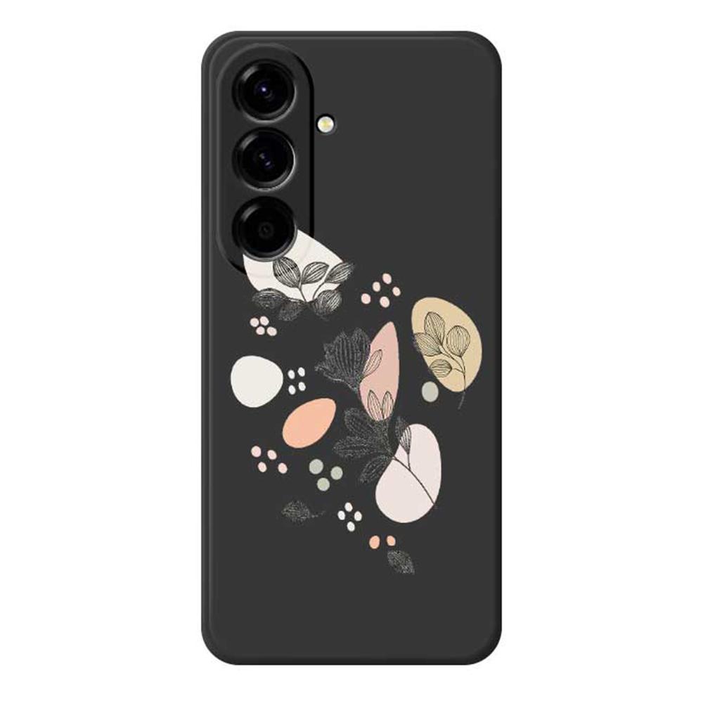 For Samsung Galaxy A56 5G Case Sketch Leaves Pattern Printing Straight Edge TPU Phone Back Cover