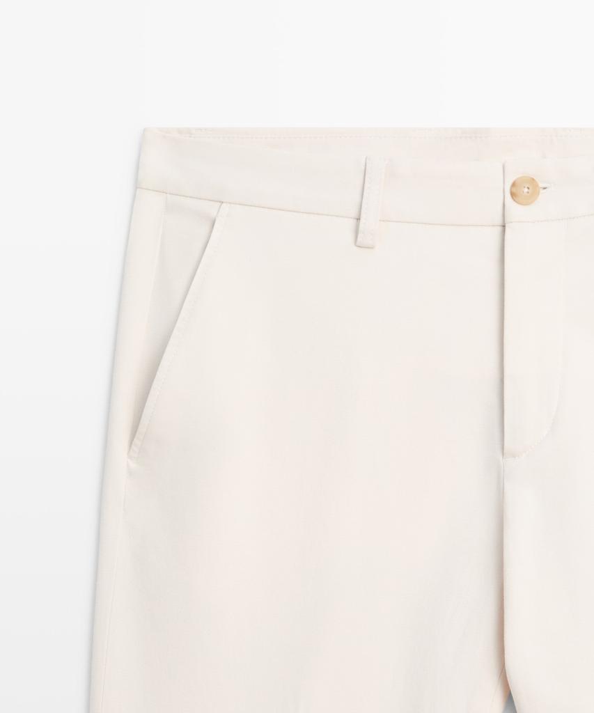 Masimodutti Cotton Blend Slim Fit Pants