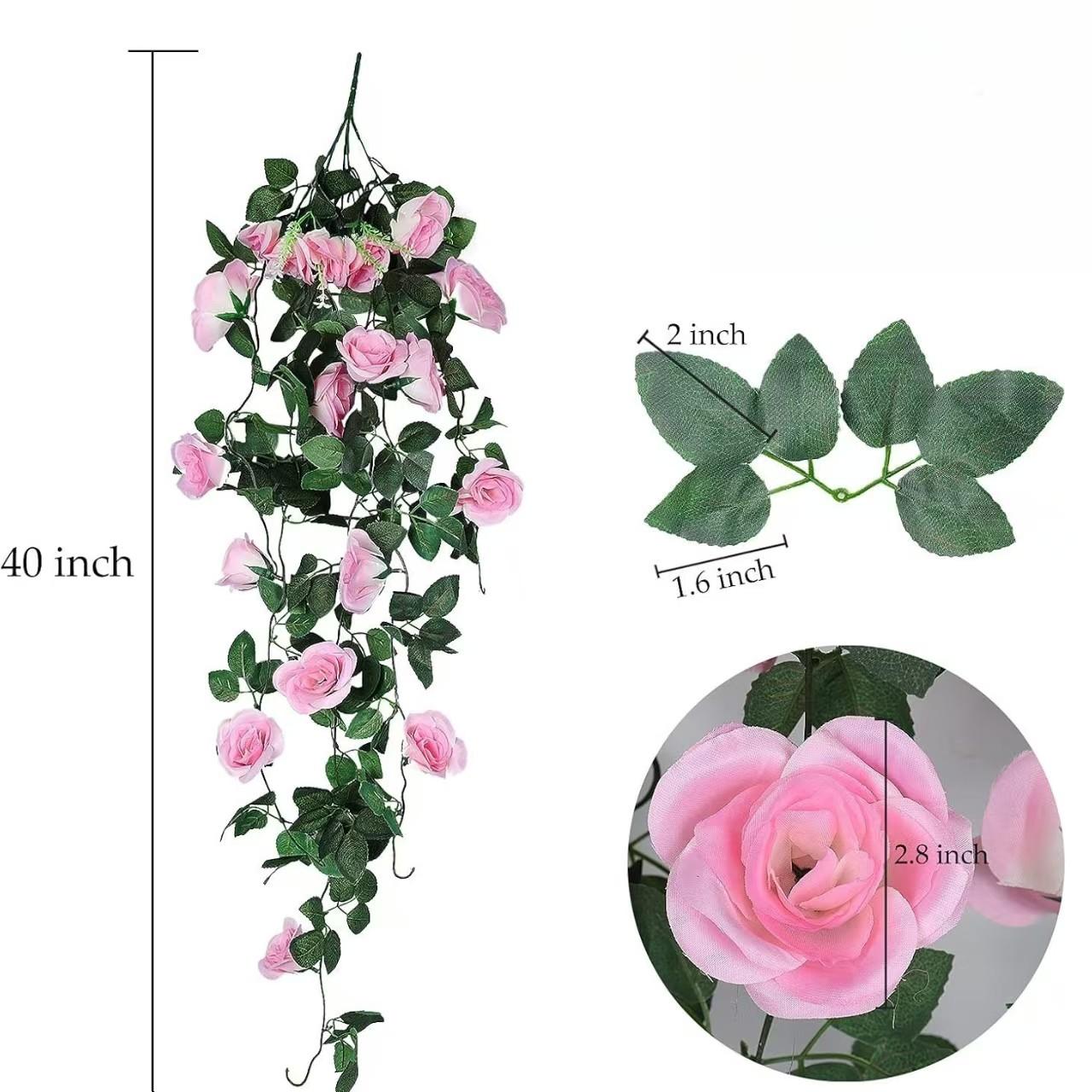 

Поддельный свисающий цветок, 1 шт. Искусственные растения из роз, цветы, свадебное украшение для дома и декор для стен, 3,3 фута