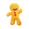 Plush Gingerbread Man Pillow Soft Decorative Stuffed Toy for Holiday Bedding and Home Use Cozy Comfortable Design