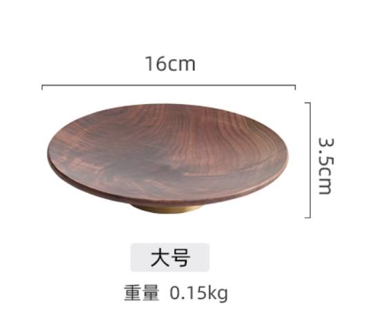 High Footed Fruit Plate Wooden Tea Tray Dried Fruit Snack Tray Dessert Plate Fruit Bowl Sushi Plates Cake Pan Dim Sum Dish