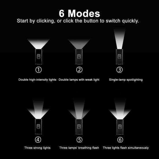 Bicycle Headlight USB Rechargeable 6 Modes Adjustable 400LM Waterproof Universal MTB Road Mountain Bike Night Riding Front Lamp