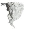 Decorative Relief for Patio Fairy Face Shape Wall Planter, Girl Flower Pot, Mounted Indoor Outdoor Garden Ornament Resin Sculpture Vase Outdoor,