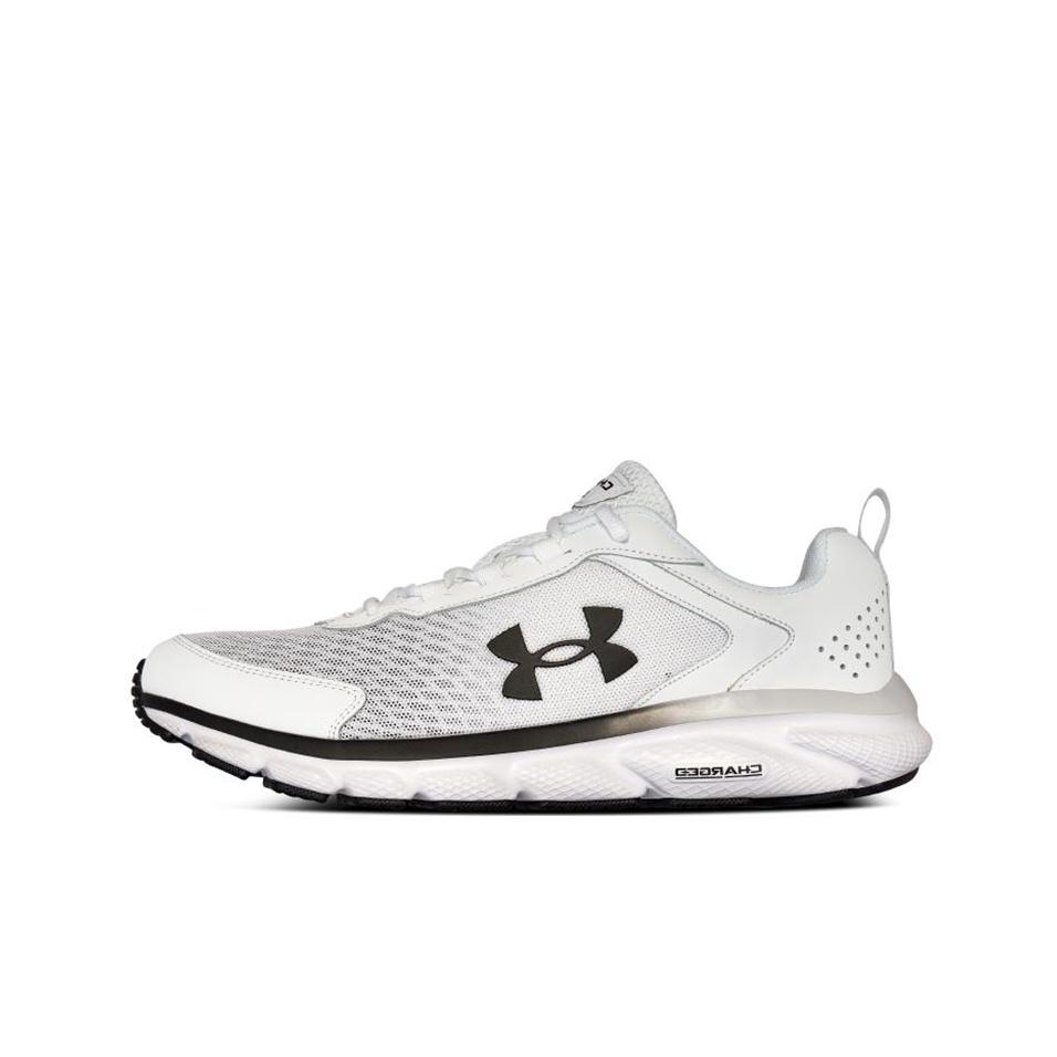 Under Armour Men s Charged Assert 9 White Grey Black Running Shoes 3025705-108 42.5