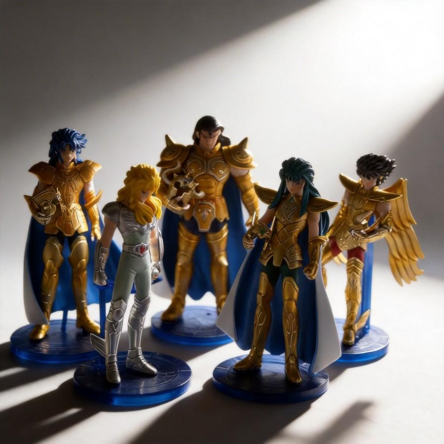 Saint Seiya Gold Saints 2nd Gen Action Figure Set 12cm 5pcs Anime Collection Model Decoration Gift