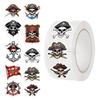 500 Pieces/roll Sticker Roll Sticker New Product Cartoon Pirate Creative Handbook Material Self-adhesive Seal Sticker