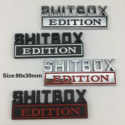 1Pc NEW SHITBOX  EDITION Logo Chrome Emblem Badges Car Decal Sticker