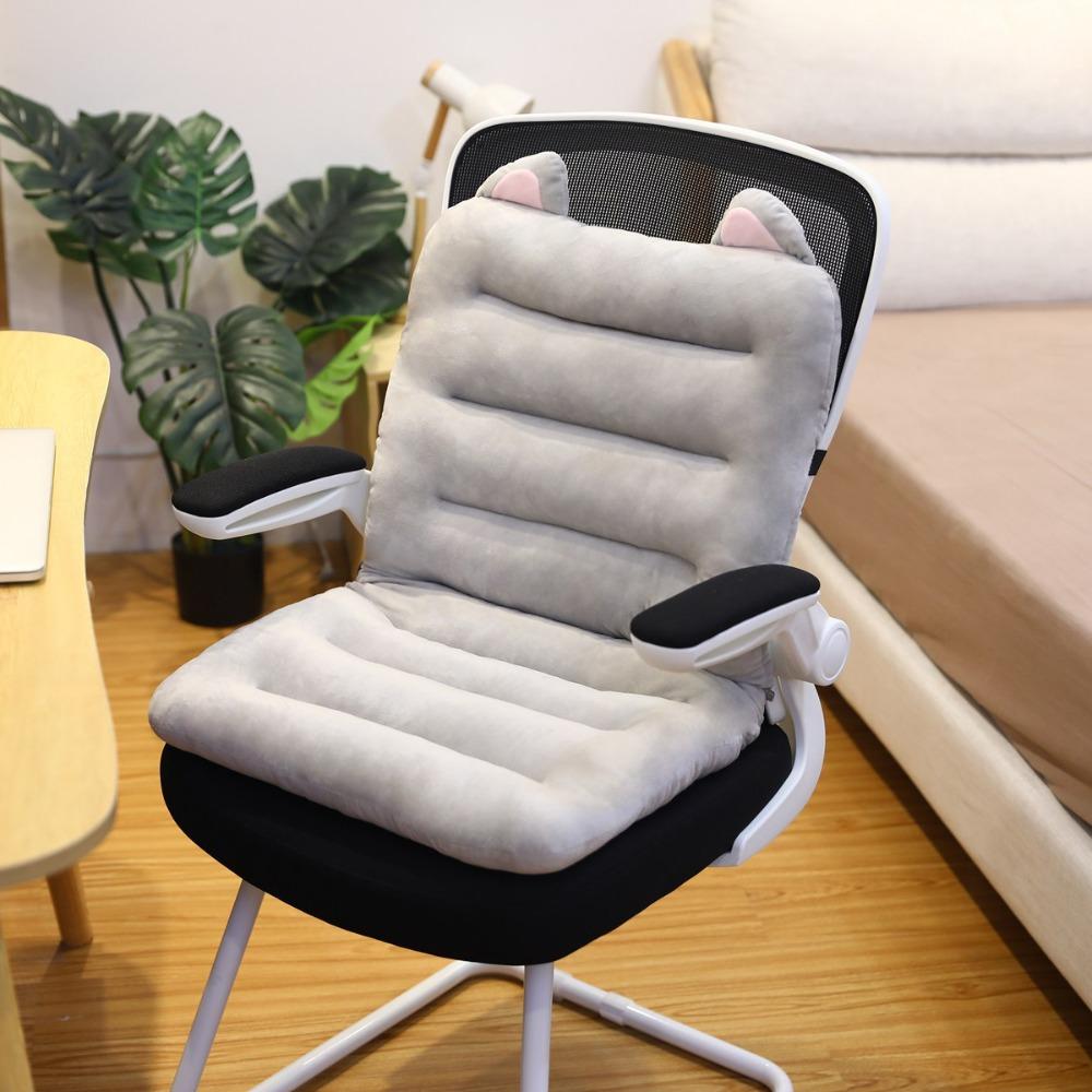 Soft Back Cushion Pillow Thickened Integrated Seat Cushion Cute Plush Cushion  Student Dormitory