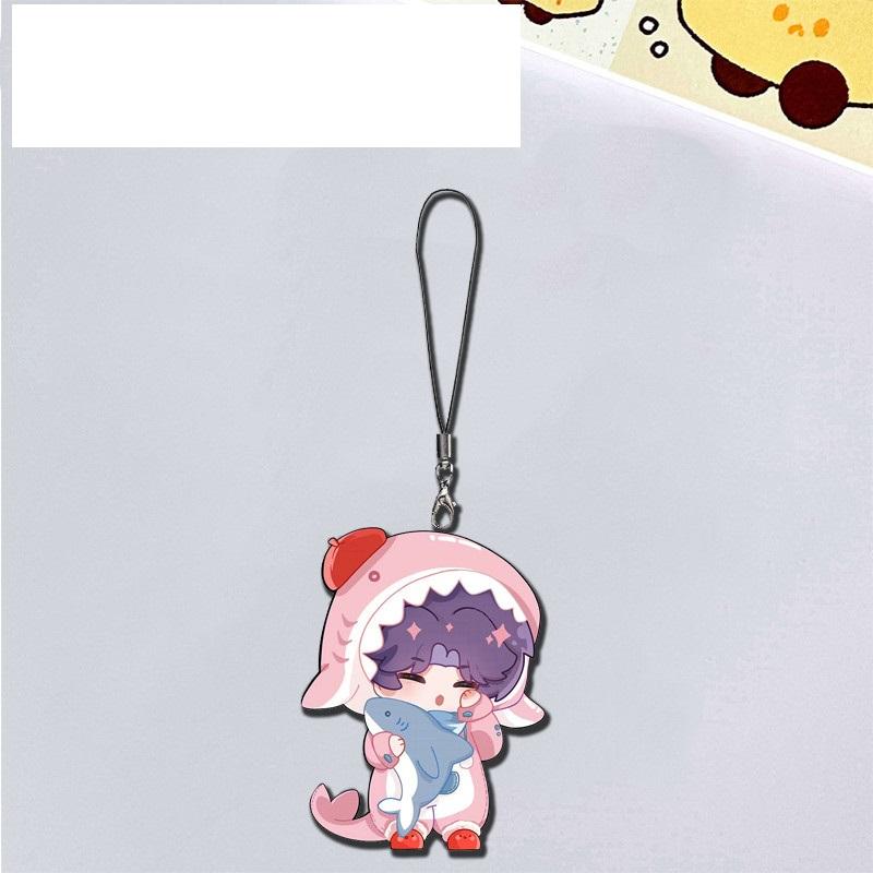 Love and Deep Space Game Anime Peripheral Mobile Chain Acrylic Keychain Pendant Schoolbag Cartoon Decoration Independent Gift