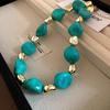 Acrylic Irregular Square Round Beaded Bracelets for Women Multicolor Bohemia Geometric Handmade Bangles Couple Jewelry Travel C