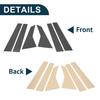 TUCKBOLD Door Pillar Window Trim Anti-Scratch Stickers for Honda Civic 2022-2024, Door Outer Exterior Covers, Carbon Fiber Pattern Black, 6 Pieces