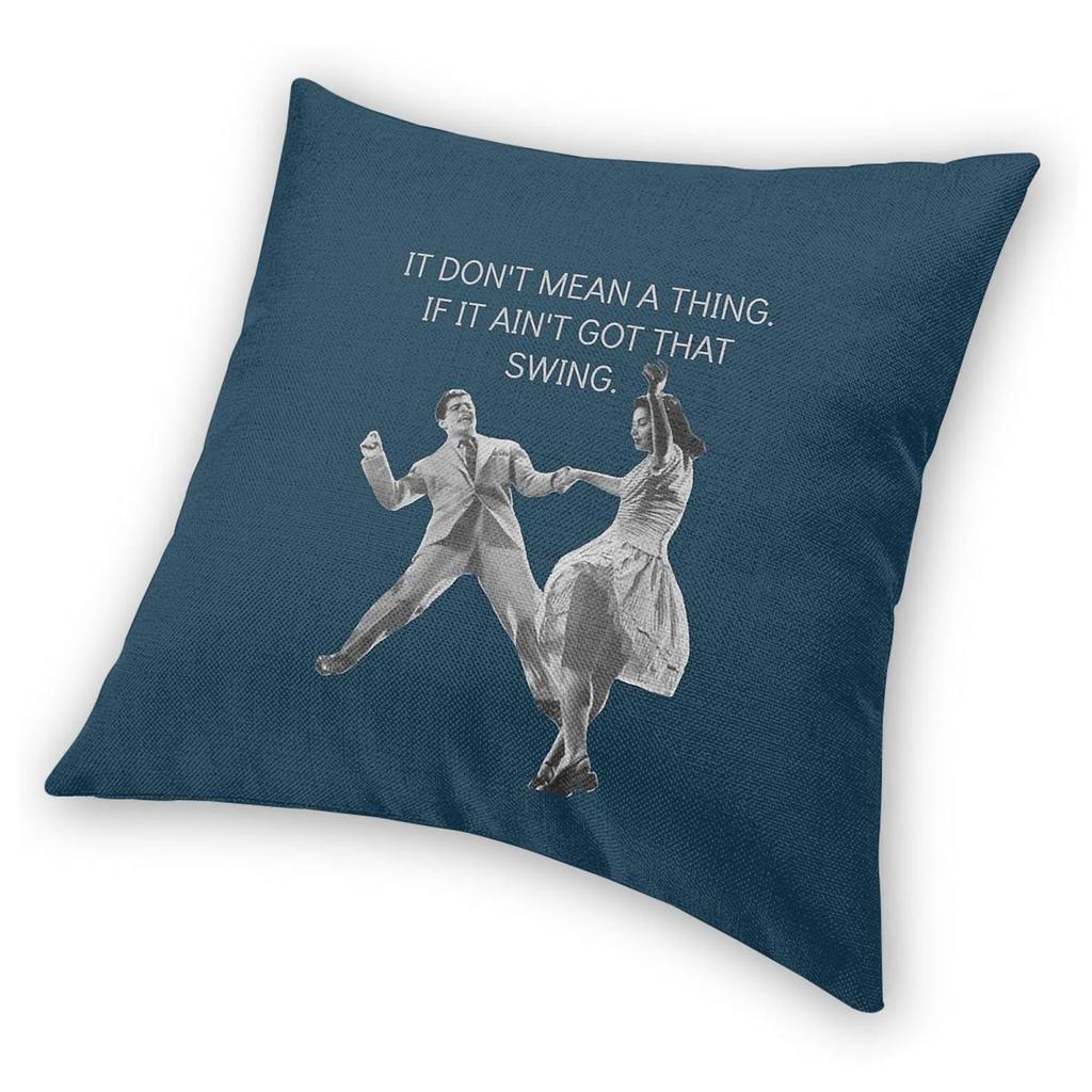 Swing Dancer Square Pillowcase Polyester Linen Velvet Creative Zip Decor Throw Pillow Case Car Cushion Cover 45X45