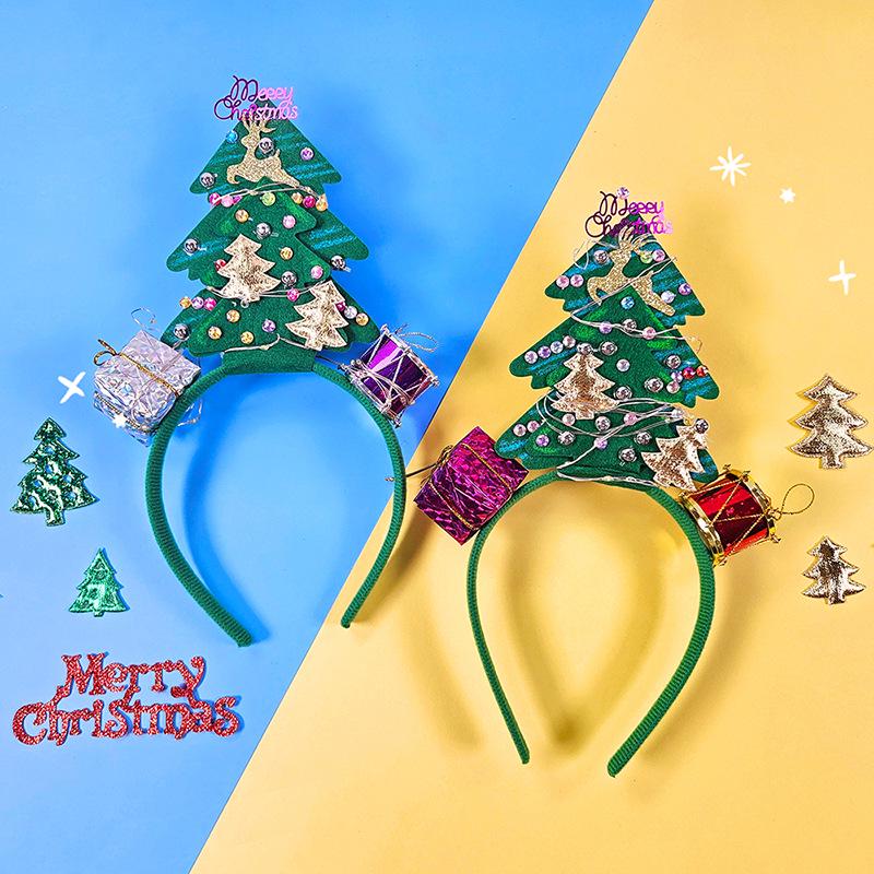 Leuchtendes DIY-Weihnachtskopfband-Set - Festliche Partydekoration