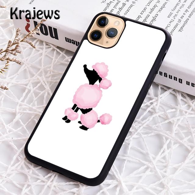 Krajews Cartoon Poodles Pattern Soft Phone Case Cover For iPhone 17 Air 16 15 14 Plus 11 12 13 Pro Max Coque Fundas