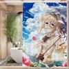 Anime Violet Evergarden Pattern Bathing Curtain Bathroom Shower Curtain Waterproof With 12 Hooks Home Deco