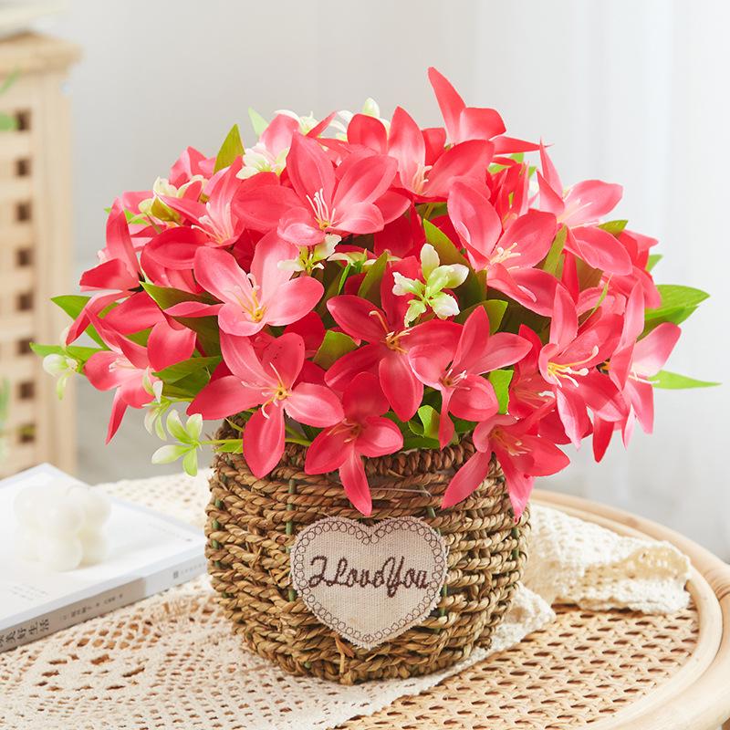 Silk Sunflower Floral Arrangement: Artificial Potted Bouquet for Living Room and Dining Table Decoration.