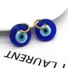 2 Pcs Retro Acrylic Eye Round Earrings Devil's Eye Earrings Turkish Blue Eye Stud Earrings Women Girls Ear Jewelry