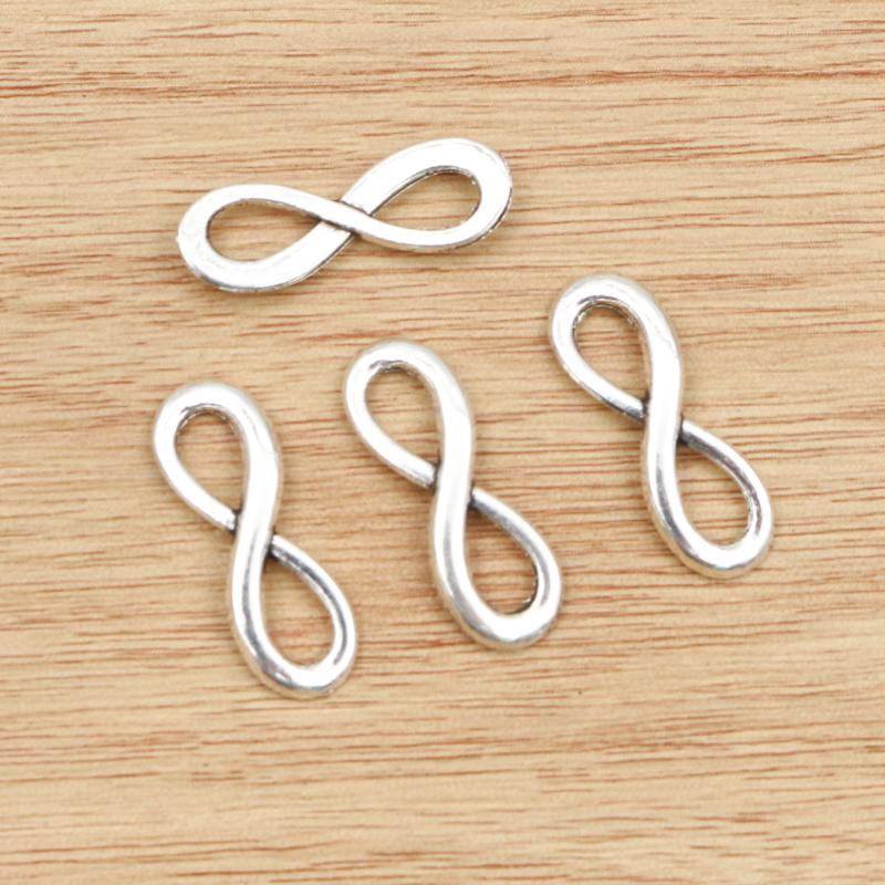 30pcs 24x8mm 8 Infinite Handmade Charms Pendant for Crafts Earrings Necklace Bracelet Findings DIY Jewelry Making Accessories