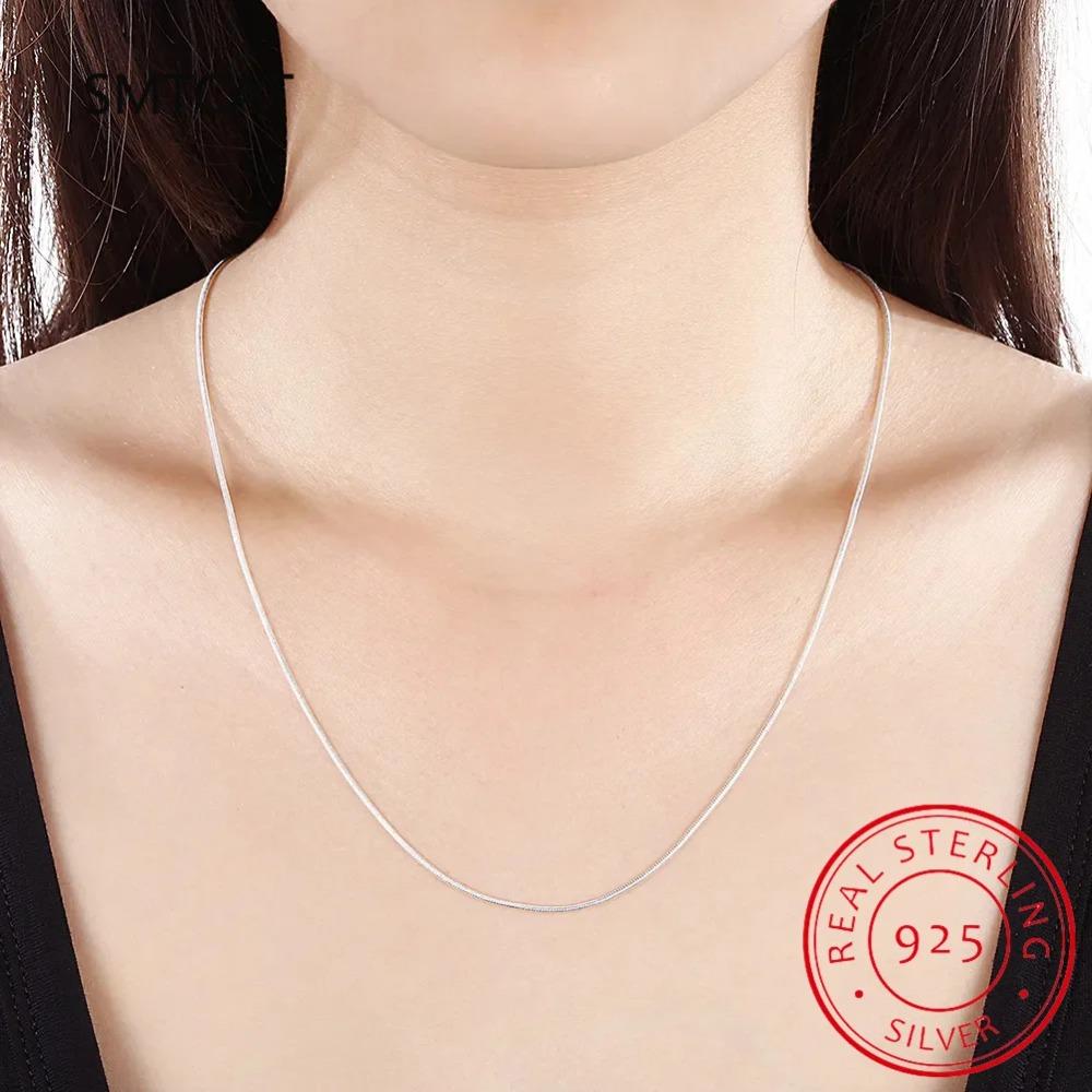 High Quality Fashion Sell Snake Chain 925 Silver Ladies`snake Necklaces Jewelry Gift