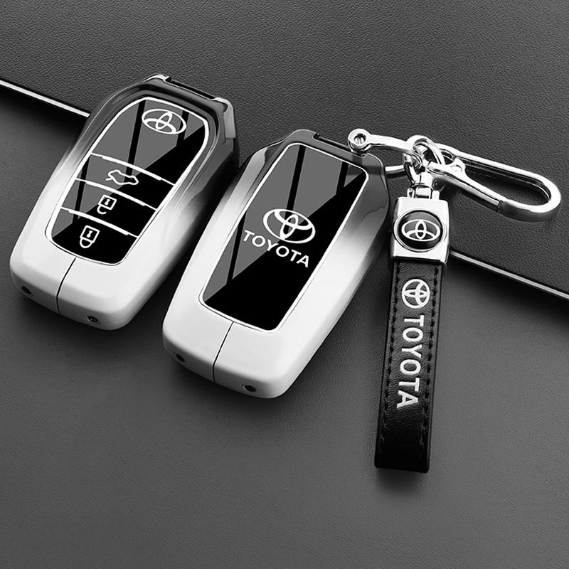 AOU1 Car Key Cover Case for Toyota Prius Camry Corolla C-HR RAV4 Prado Auris Avensis Land Cruiser - Universal Accessory Key Holder Co