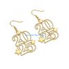 HX6F Creative 2026 Theme Earrings Acrylic Texture Geometric Earrings Ear Jewelry Suitable for Elegant Women Daily Wear