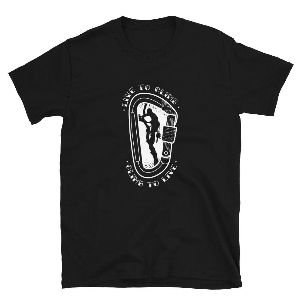 Rock Climbing Live To Climb Classic Style T-Shirt L