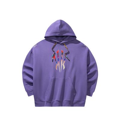 Anta Kyrie Series Logo Print Trendy Versatile Fashion Casual Campus Commuting Loose Retro Comfortable Breathable Knitted Hoodie 172611706S-4