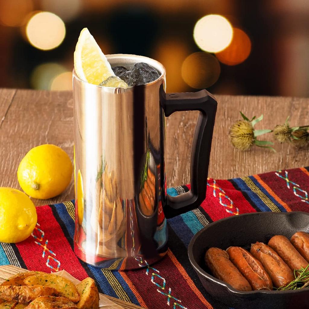 Atlas Vacuum Insulated Beer Stainless Steel Large Capacity 800ml Mug, Highball, Tumbler, (ASJ-802MR)