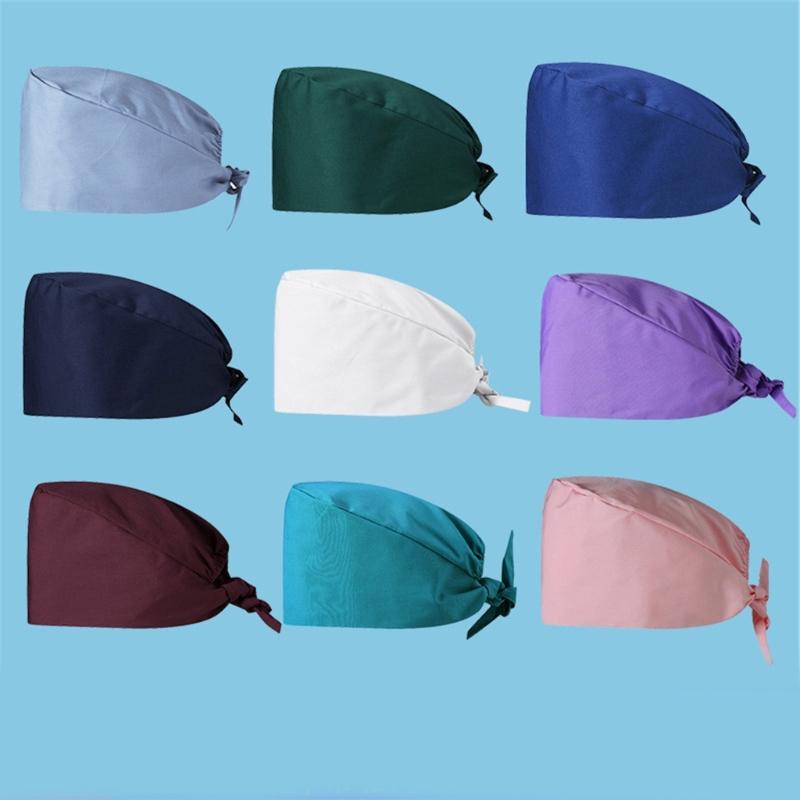 Comfortable Surgeon Hat for Hospital Staff Reusable Unisex Scrub Hat for Nurse Doctors Medicals Care Round Scrub Hat