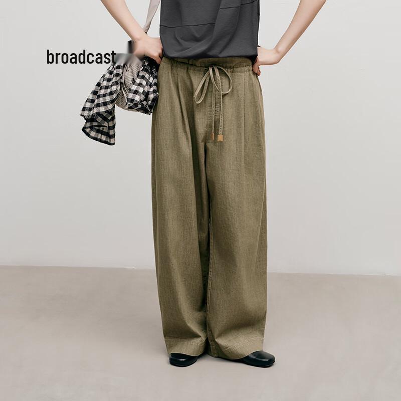 Broadcast Petal Waist Wide-Leg Pants L
