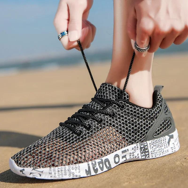 Hight Quality Summer Mens Casual Shoes Aqua Shoes Origin Air Mesh Sneakers Fashion Foam Sport Footwear Beach Shoes Water Shoes