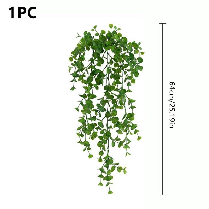 1/3pc Green Leaves Ivy Artificial Plant Eucalyptus Vine Home Living Room Wall Hanging Wedding Decoration Tree Material Accessory