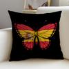 Cushion Cover Cushion Cover Pillowcase, Anti-Mite Invisible Zipper, Linen Sofa Cushion S-Spain Flag