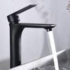 Brass Water Plating Gray Bathroom Sink Faucet Single Handle Brushed Gold Deck Mounted Wash Basin Tap Hot And Cold Mixer