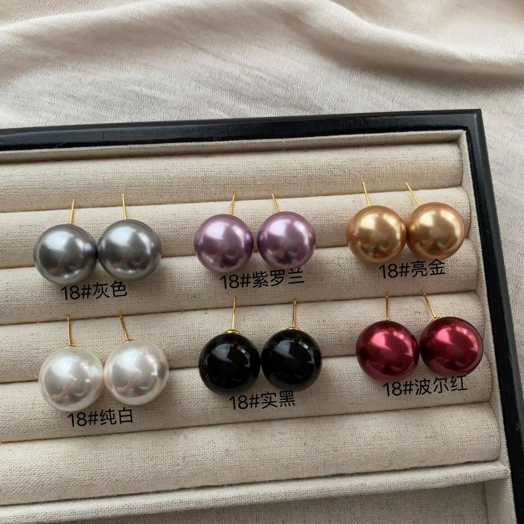 Simple And Sweet Atmosphere Pearl Multi-Color Stud Earrings, Advanced Not Monotonous And Versatile, Simple And Generous Light Luxury Earrings