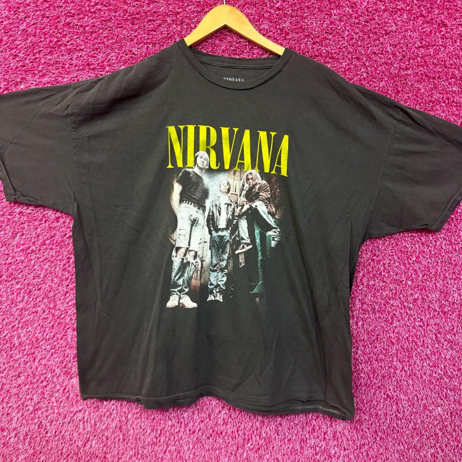 Nirvana Smells Like Teen Spirit Свободная футболка в стиле гранж для группы XL XL