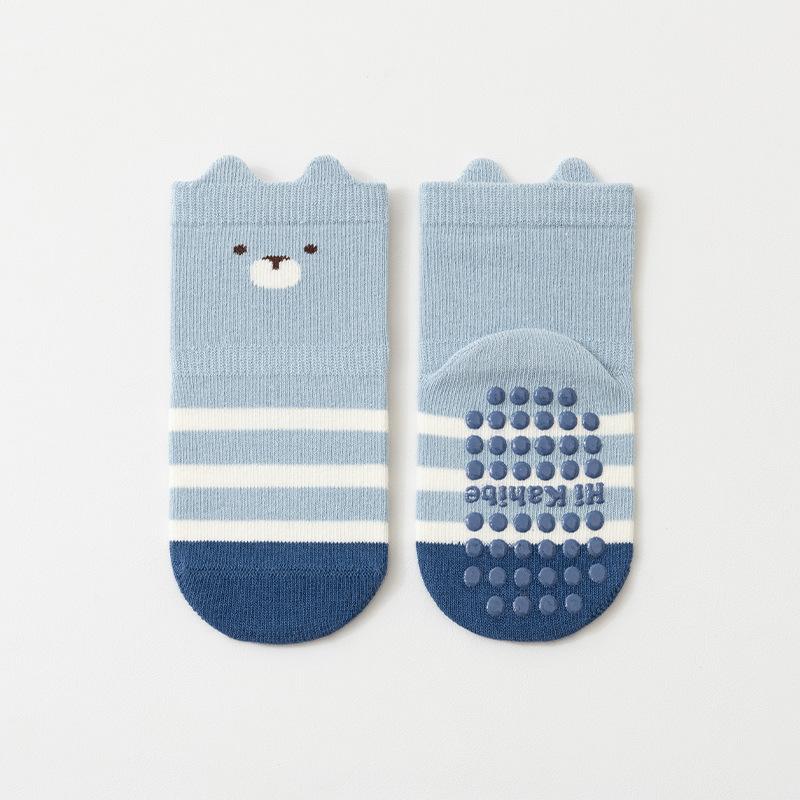 Meias infantis para meninos e meninas, meias macias de desenho animado para bebês, meias antiderrapantes de primavera para casa, meias para recém-nascidos de 0 a 5 anos