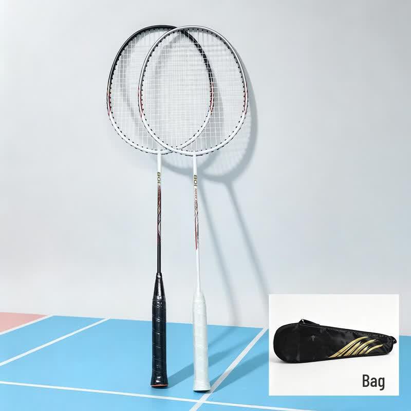 LISM Carbon Fiber Alloy Badminton Racket Beginner Family Set