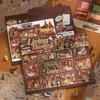 Série Ville Britannique Autocollant Paysage Miniature Autocollant Cabane DIY Scène Autocollant Nouveau Jouet Autocollants de Jeu