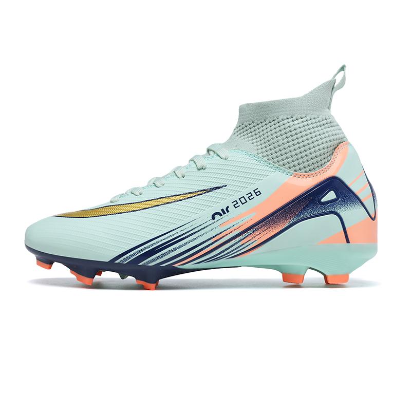 2025 Fashion Big Size 49 48 Slip On Soccer Shoes Unisex Long Spike AG/TF Artificial Football Shoes Indoor Anti-slip Training Spo