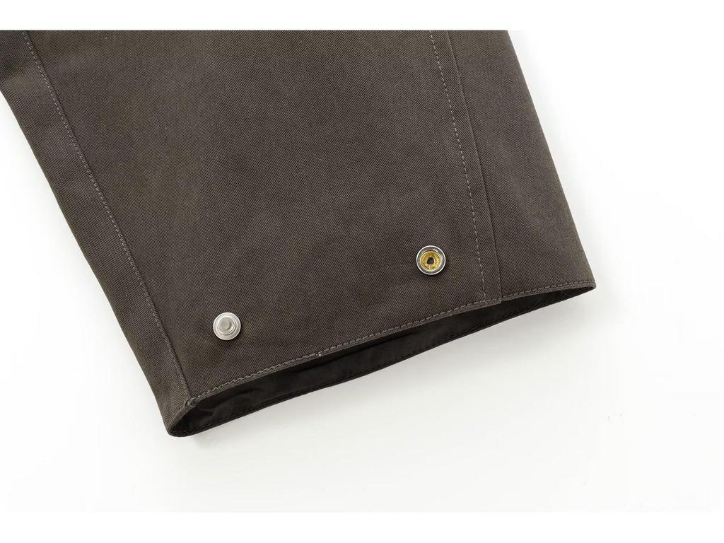 Chaqueta Retro para Mujer 2025 con Cuello de Pana y Cuero Encerado - Estilo Casual Europeo y Americano