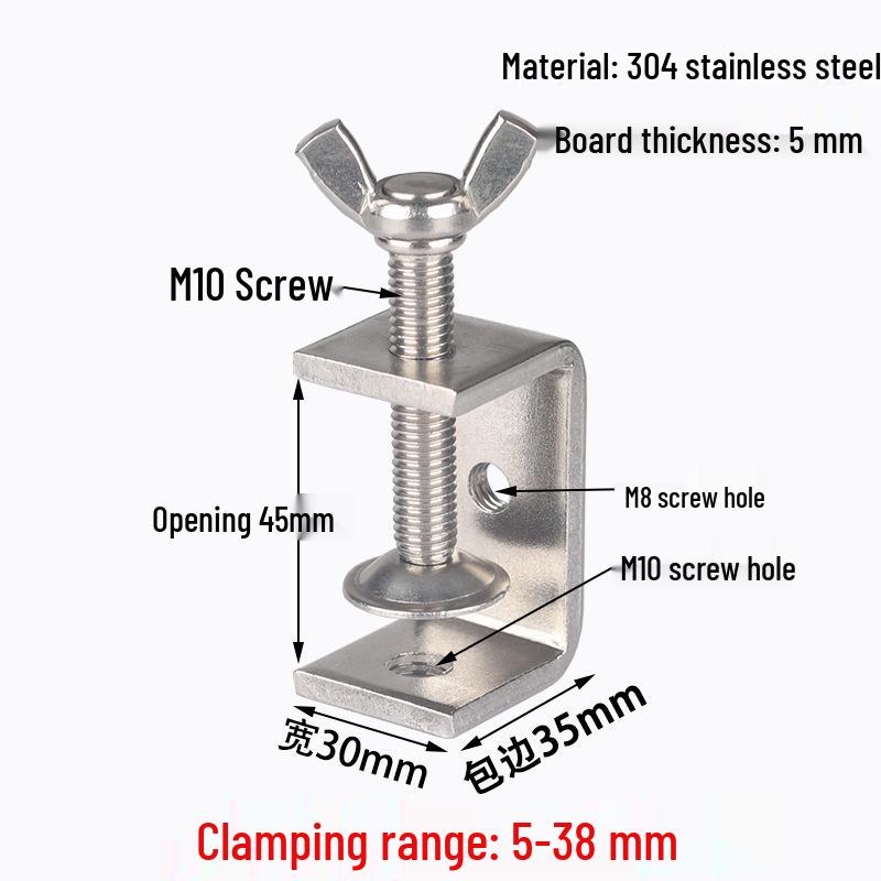 304 Stainless Steel U-Shaped Tiger Pipe Clamp Fastening Clip