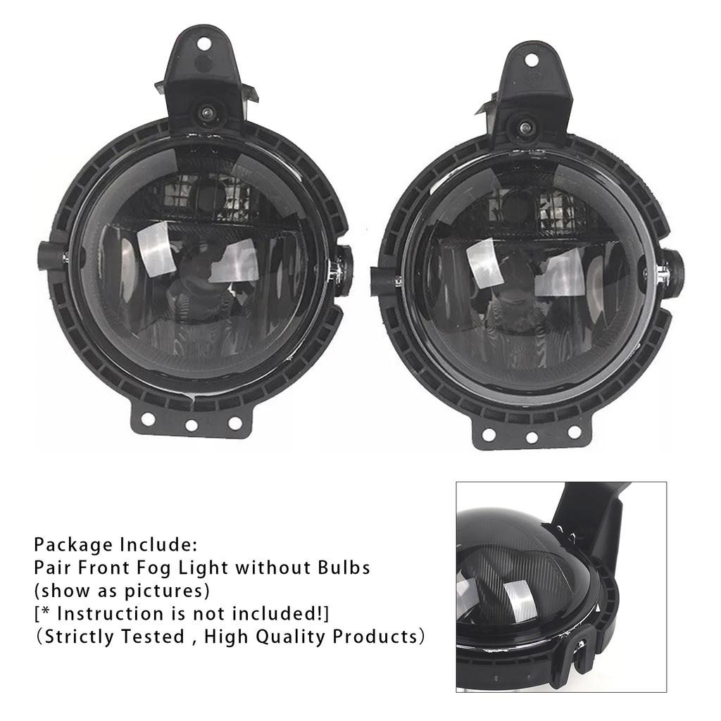 Pair Front Bumper Fog Light For Mini R55 R56 R58 R59 R60 63172751295 Smoke Lens