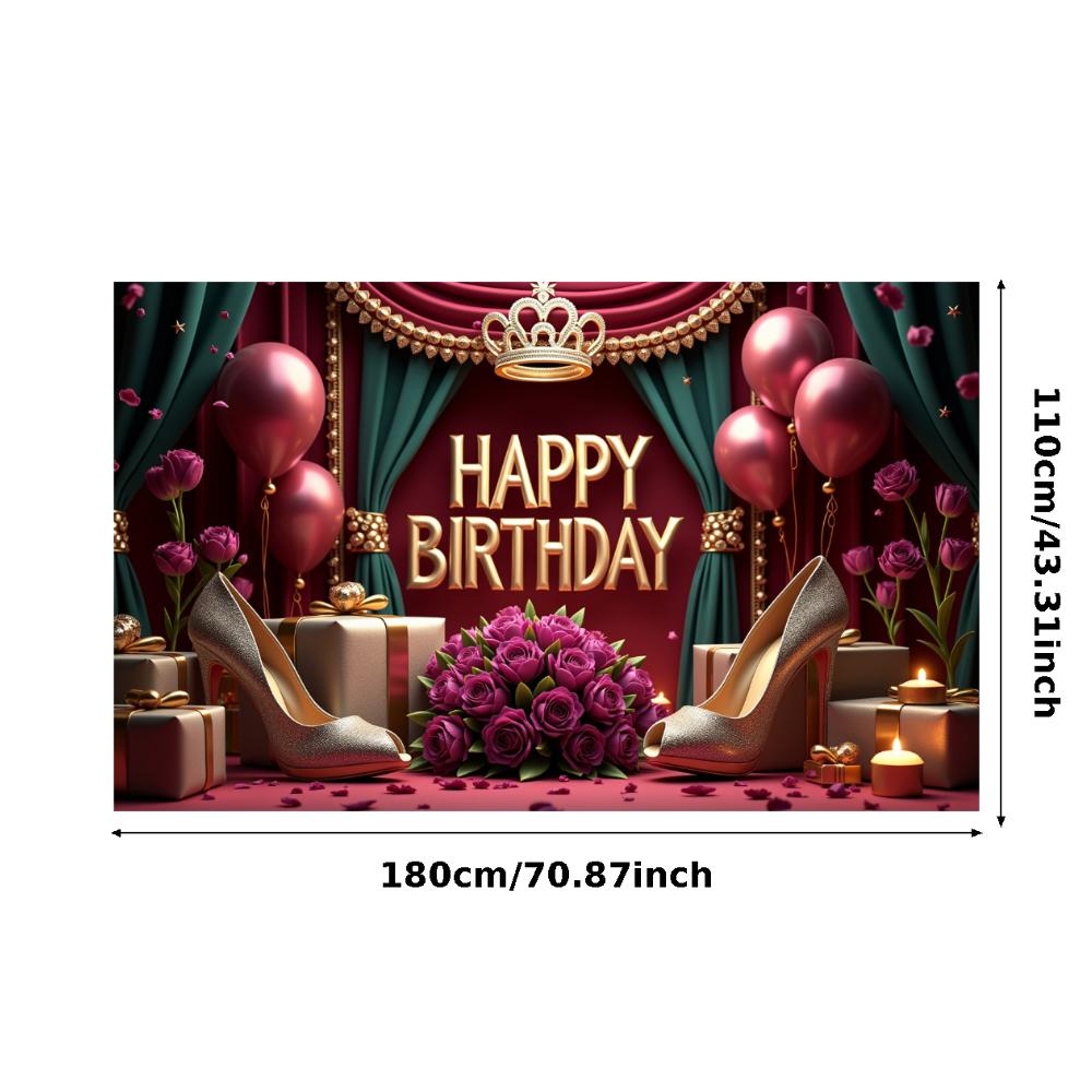 Premium Material Birthday Decoration Party Banner Event Banner for Event Decoration Floral Theme Party Wedding Celebration