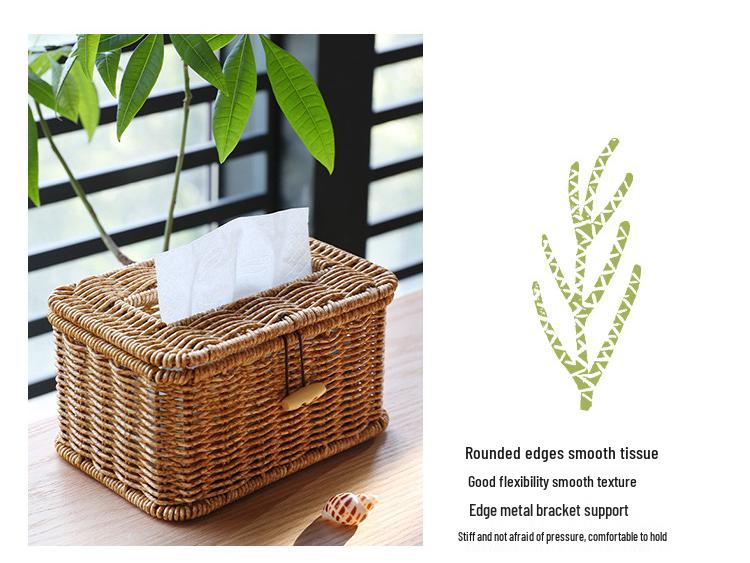 Nordic Style Multifunctional Tissue Box & Remote Control Organizer