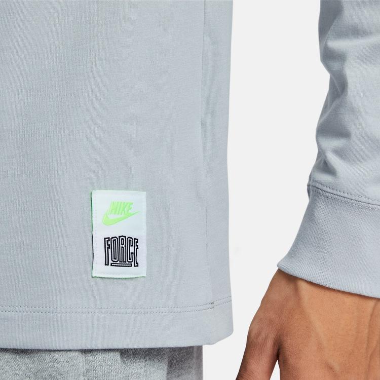 Nike Letter Round Neck Casual Long Sleeve T-Shirt Men Tops Gray FN0802-077